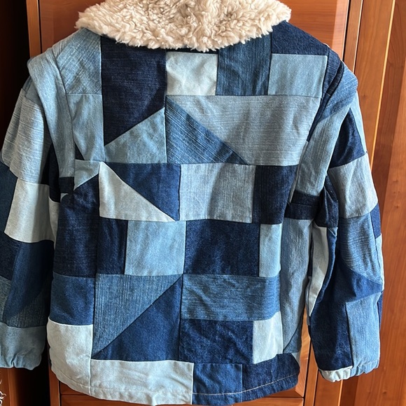 SEA NEW YORK DIEGO OVERSIZED PATCHWORK DENIM COAT size XXS very good condition - Picture 2 of 7